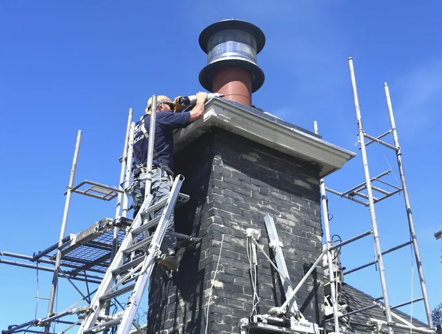 Sturdy chimney crown finished by Whitman Chimney Sweep in Whitman, MA