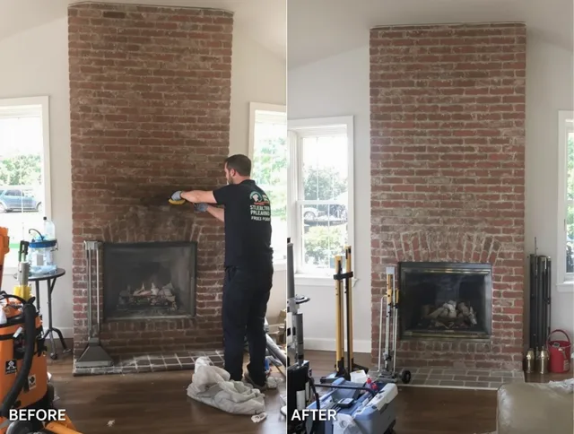 Finished chimney sweeping service by Whitman Chimney Sweep in Whitman, MA