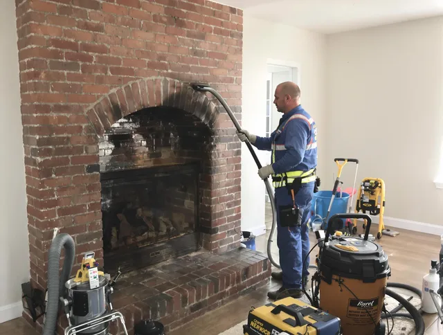 Whitman Chimney Sweep expert performing detailed chimney sweep in Whitman, MA