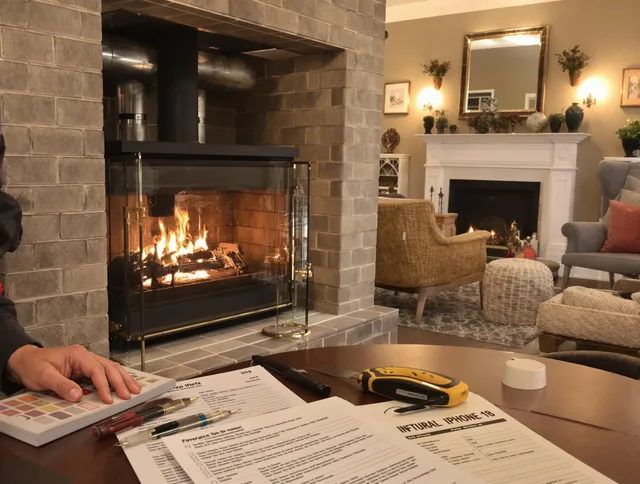 Whitman Chimney Sweep verifying fireplace safety measures in Whitman, MA